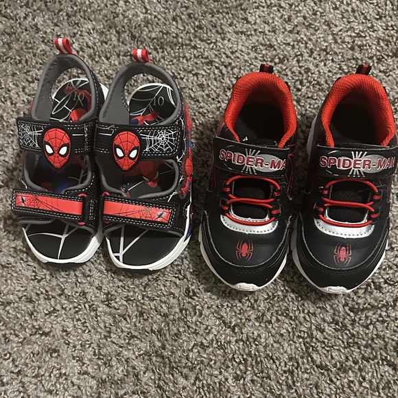 Spiderman Red and Black Kids Sandals and Sneakers - Picture 1 of 6